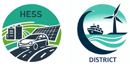 HESS and DISTRICT logos